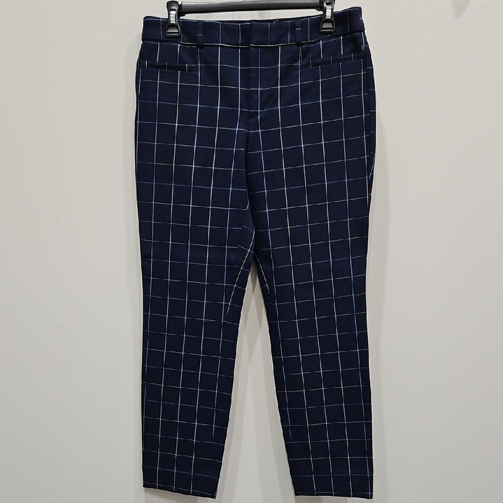 Banana Republic Blue and White Dress Jumpsuit Tailored Fit